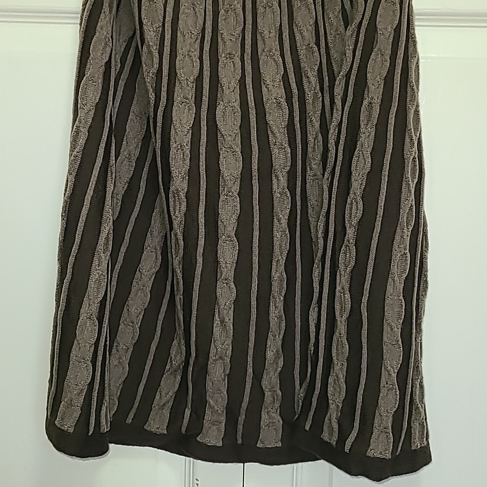 Y2K mossimo wool blend midi skirt Two toned browns designs size Small - Picture 10 of 16
